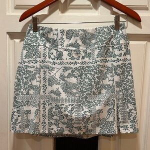 FORAY GOLT Floral Green and White Women's Skort